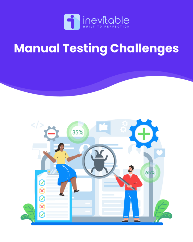 Illustration image showing Manual Testing Challenges